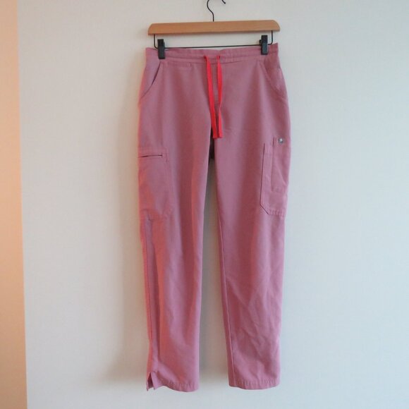 FIGS Yola Skinny Scrub Pants in Light Pink Coral - Size XS Petite - Picture 2 of 13
